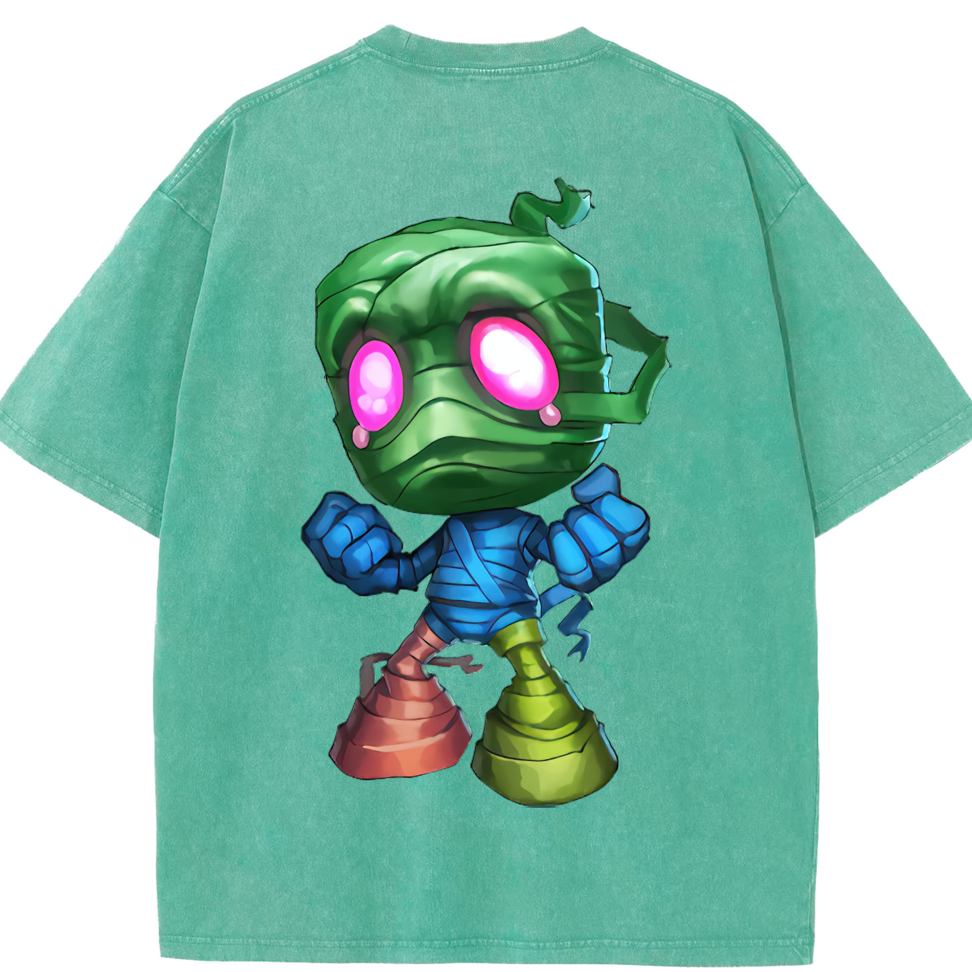 リーグ・オブ・レジェンド League of Legends LOL 綿100% ヴィンテージ風 半袖Tシャツ（背面プリント）